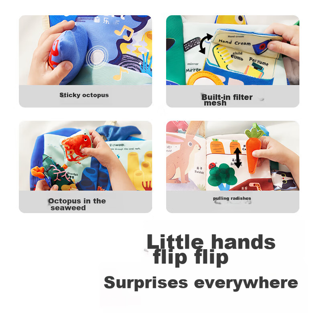 Книжка-игрушка тканевая Babycare Wonderful Exploration, набор 4 шт, 0-6 мес - Фото 8 Книжка-игрушка тканевая Babycare Wonderful Exploration, набор 4 шт, 0-6 мес - изображение 8