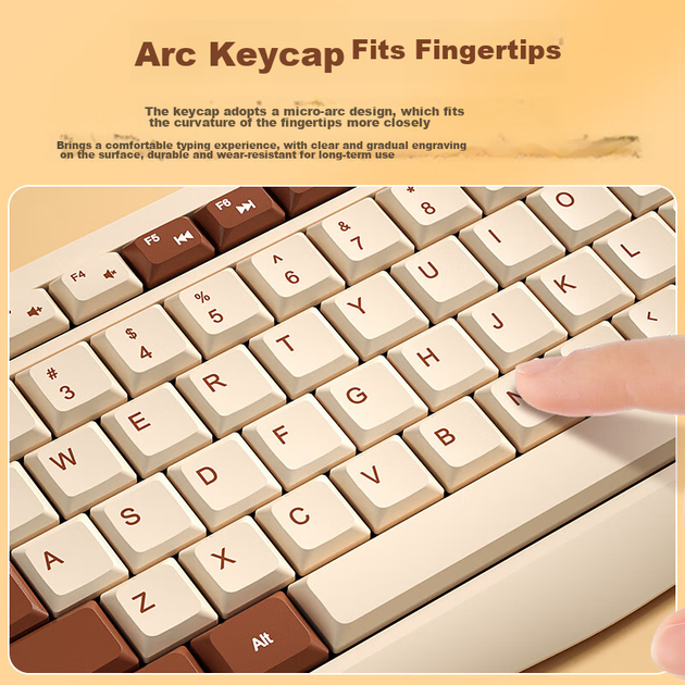 Клавиатура проводная BOW K160U USB Coffee - Фото 7 Клавиатура проводная BOW K160U USB Coffee - изображение 7