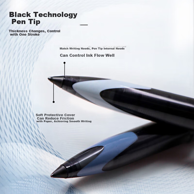Ручка гелевая Uni Mitsubishi Black 0.5мм фирменная UBA-188C стальной синий корпус 12шт - изображение 5