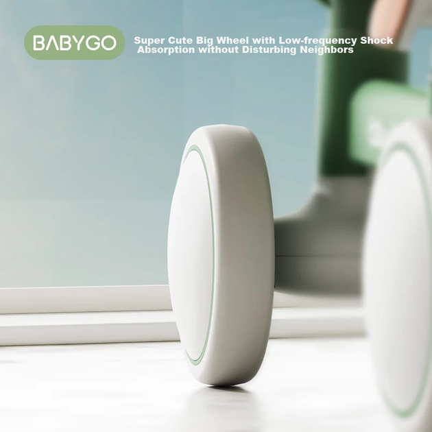 Дитячий балансувальний велосипед BG-BABYGO для віку 1-3 роки, чотириколісний самокат, ходунки для малюків, безпедальна іграшка-планер, рубіново-червоний - зображення 5