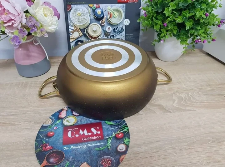 Кастрюля O.M.S. Collection 3141-28 см 6,6 л Gold - Фото 5 Кастрюля O.M.S. Collection 3141-28 см 6,6 л Gold - изображение 5