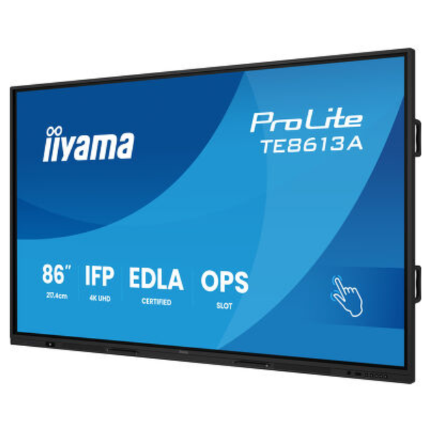 Інтерактивна панель IIYAMA TE8613A-B1AG 85.6" 16:9 інтерактивний IPS UHD РК дісплей, 18/7, 450 кд/м2, ОС Андроід 14, 8GB/128GB, IR PureTou - изображение 3
