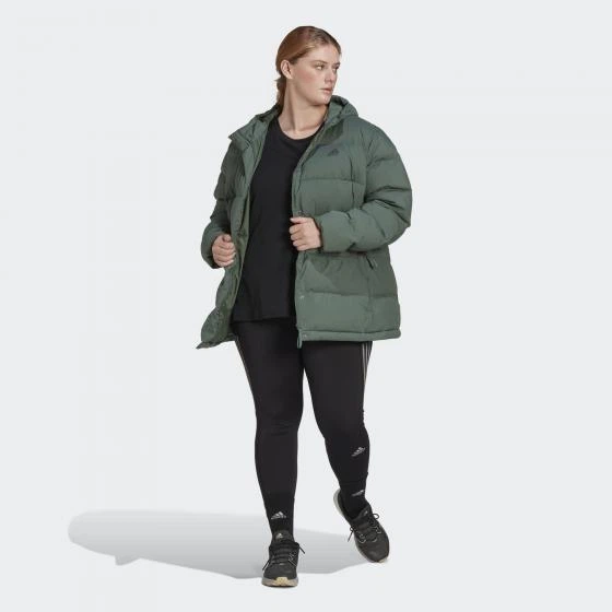 Жіноча пухова куртка Helionic Sportswear з капюшоном HE1460 зелений 4XL - изображение 5