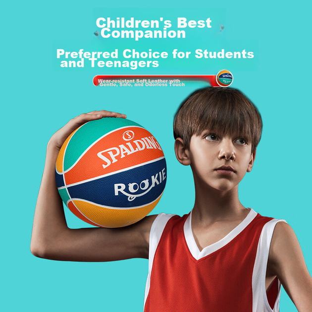 Мяч баскетбольный SPALDING 85/037Y3 Size 3 сине-оранжевый (85/037Y3) - изображение 2