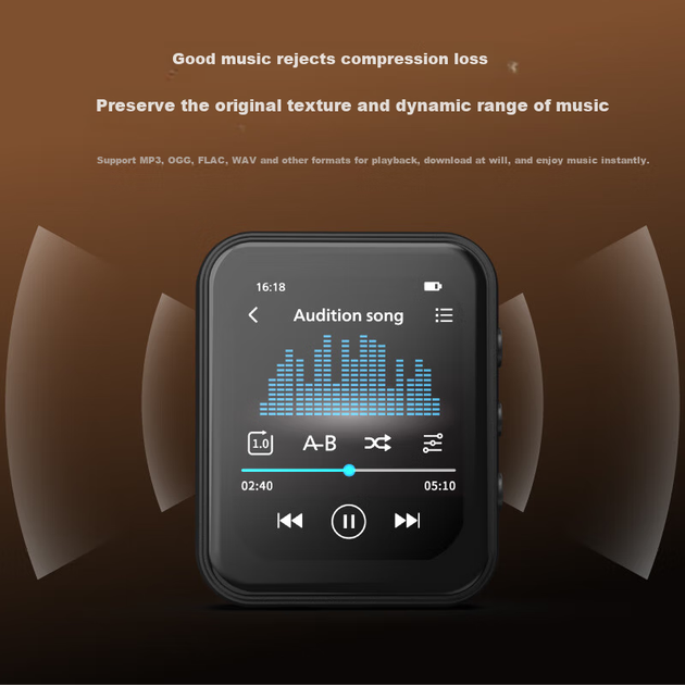 Музичний плеєр PHILIPS Hi3 MP3, музика без втрат, розумний сенсорний екран, портативний плеєр для навчання та вправ, 32 ГБ - изображение 5