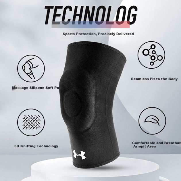 Наколенник Under Armour спортивный, для бега и баскетбола, унисекс, размер XL - изображение 4