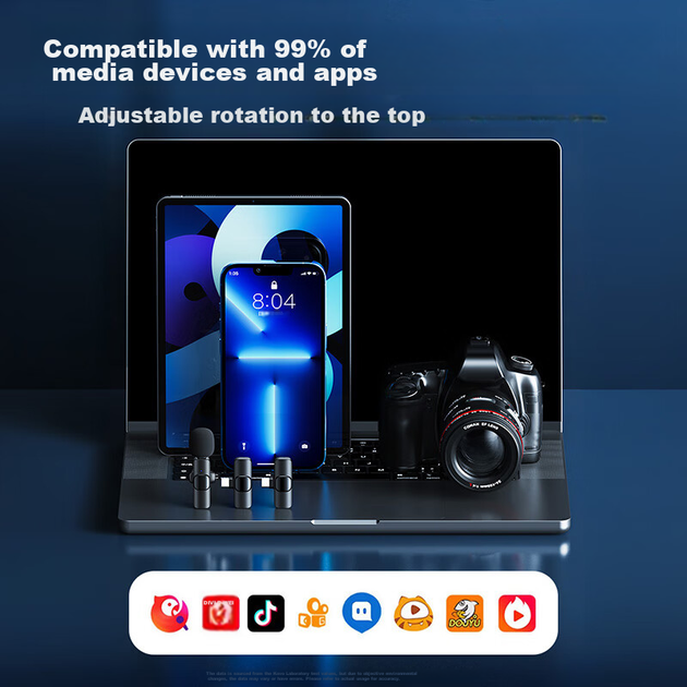 Микрофон KOVOL петличный беспроводной для трансляций/интервью, для Apple/Android - изображение 8