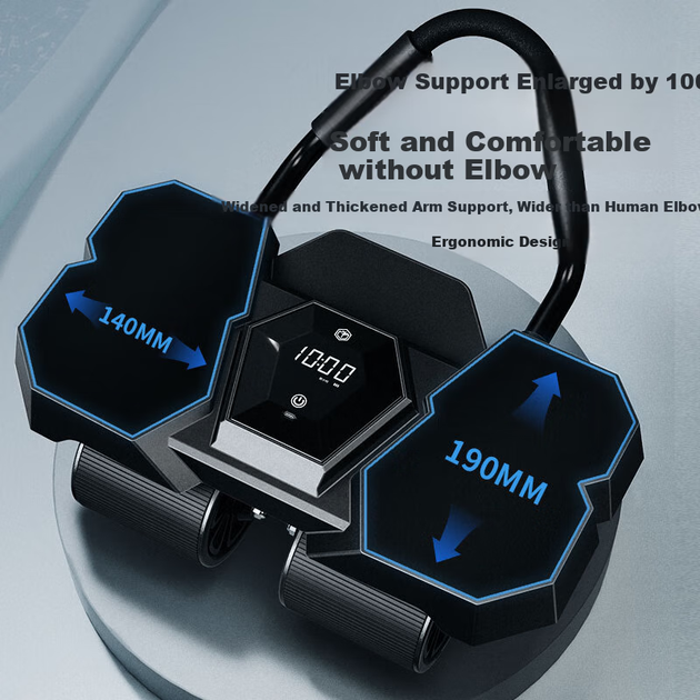 Ролик для пресса JD Original Black Knight четырехколесный, с подсчетом повторений - Фото 8 Ролик для пресса JD Original Black Knight четырехколесный, с подсчетом повторений - изображение 8