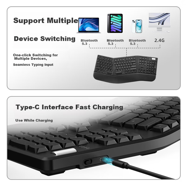 Клавиатура беспроводная Sanwa Supply LBK Wireless/Bluetooth/USB Black - изображение 9