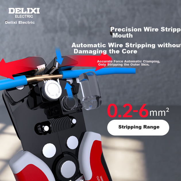 DELIXI ELECTRIC Багатофункціональні плоскогубці для зачистки дроту Кусачки для електрика Побутовий інструмент для зачистки дроту з NCV - изображение 6