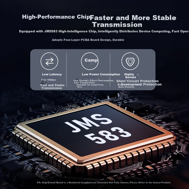 Корпус GODO M.2 NVMe SSD Type-C для зовнішнього портативного жорсткого диска, сумісний із Apple iPhone, планшетом, ноутбуком, зовнішнім SSD-зчитувачем з металевим охолодженням - зображення 9