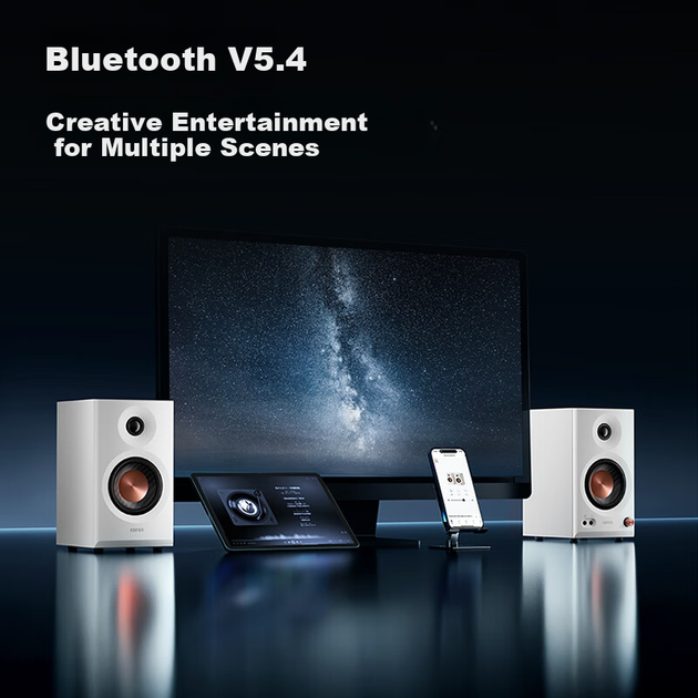 Колонка Bluetooth EDIFIER MR3BT 2.0 HIFI, для ПК та ТВ, настільна, чорна - зображення 9