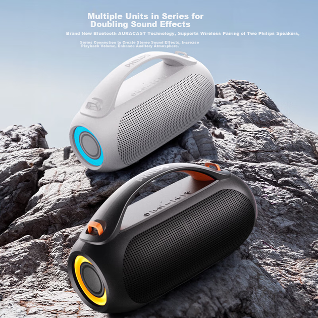 PHILIPS TAS3200 Bluetooth-колонка Зовнішня колонка Настільна колонка Портативна Водонепроникна Берлінський звук Високоякісні високі та баси, Чорна - Фото 8 PHILIPS TAS3200 Bluetooth-колонка Зовнішня колонка Настільна колонка Портативна Водонепроникна Берлінський звук Високоякісні високі та баси, Чорна - зображення 8