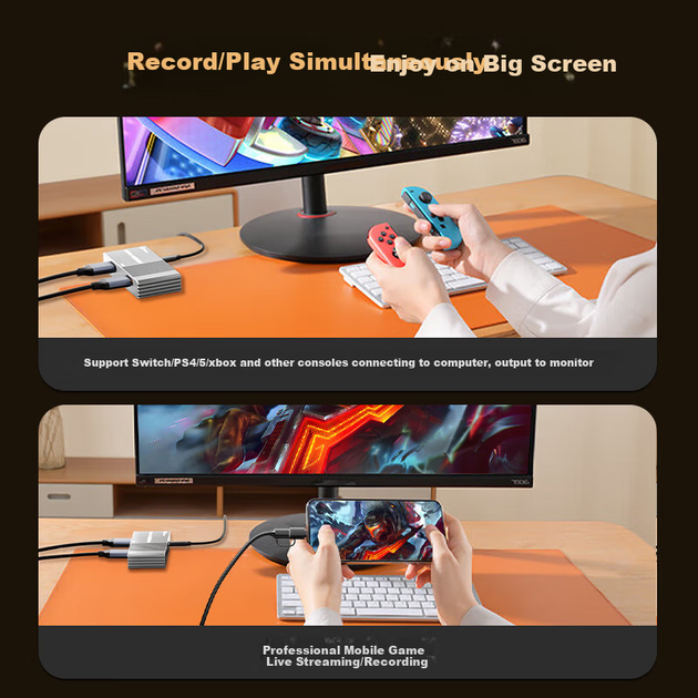 Карта відеозахоплення BIAZE HDMI, пряма трансляція 4K 60 Гц, частота кадрів, запис високої чіткості для PS5/Xbox/Switch2/iPad, ігрова камера, ноутбук, мобільний телефон, USB 3.0 - изображение 10