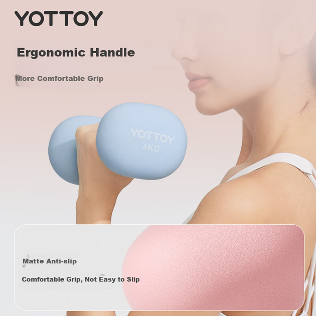 Гантелі Yottoy з фіксатором для чоловіків та жінок, домашнє фітнес-обладнання, силові тренування в гуртожитку, формування м'язів, темно-сині 6 кг * 2 - изображение 7