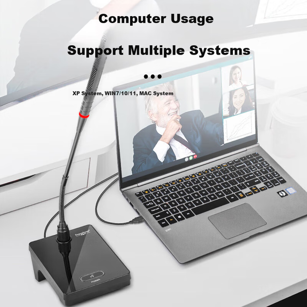 Микрофон Depusheng U150 конденсаторный USB с гибкой стойкой для конференций - изображение 9