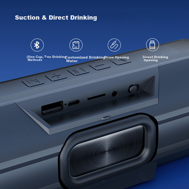 CLAISON T9 Bluetooth-колонка високої якості водонепроникний аудіосабвуфер зовнішня портативна довговічна батарея настільна бездротова колонка для домашнього використання з слотом для карт пам'яті, колір темно-сірий - изображение 6