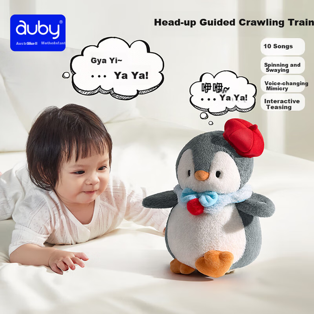 Игрушка Auby развивающая плюшевая для младенцев с обучающими фразами, «пингвин» - изображение 4