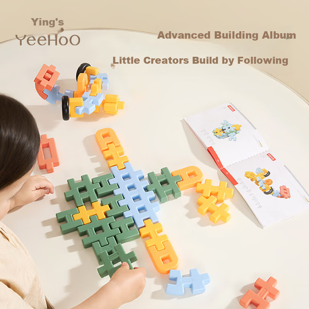 Конструктор YEEHOO Creative Builder м'який силіконовий 106 деталей - Фото 4 Конструктор YEEHOO Creative Builder м'який силіконовий 106 деталей - зображення 4