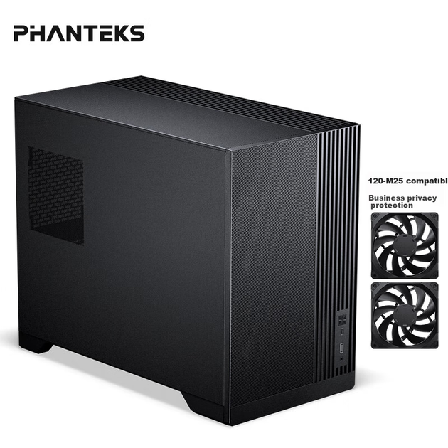 Корпус PHANTEKS XT M3 Mini Whirlwind MATX Black для настольного, игрового и офисного компьютера (поддержка водяного охлаждения 360 мм / с двумя вентиляторами 120 мм / Type-C 20 Гбит/с+) - изображение 4