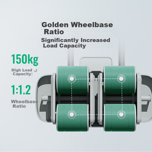 Тренажер Keep Four-Wheel Ab Wheel колесо для пресса, серый - изображение 7