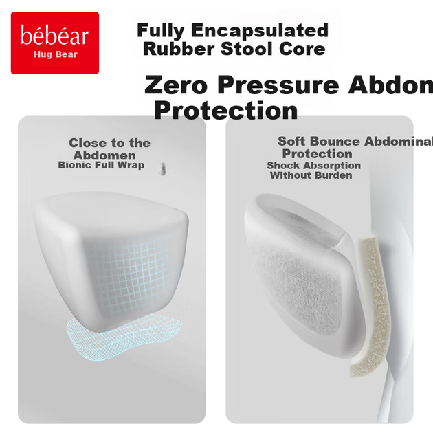 Bébéar All-Season Portable Lightweight Mom's Baby Carrier Waist Stool C26 Cloud Version - Amber Gray - изображение 6