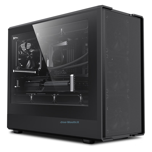 Корпус PADO W6 Black MESH Mesh Cooling Case (поддерживает материнские платы MATX, боковые панели из стекла, передняя панель из стальной сетки, отдельный отсек для блока питания, пылевой фильтр, поддерживает видеокарты 4080) Черный - изображение 4
