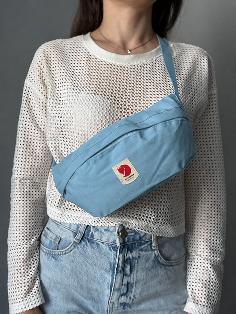 Бананка сумка на пояс Fjallraven kanken из ткани не промокает голубой - Фото 1 Бананка сумка на пояс Fjallraven kanken из ткани не промокает голубой - изображение 1