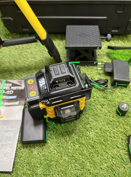 Лазерный нивелир Krafftec PRO DCLE34031 3D-4D 16 линий зеленый луч 3.7V 5Ah - изображение 9