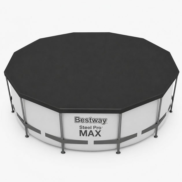 Тент для каркасного басейну Bestway 58037 366 см чорний - зображення 4