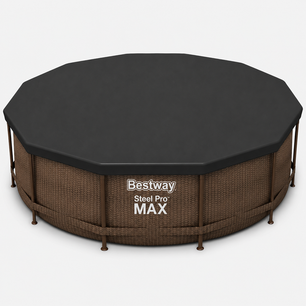 Тент для каркасного басейну Bestway 58037 366 см чорний - зображення 6