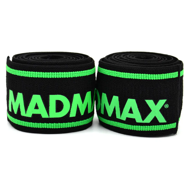 Бинти на коліна MadMax MFA-299 2 м, чорно-зелені - Фото 2 Бинти на коліна MadMax MFA-299 2 м, чорно-зелені - изображение 2