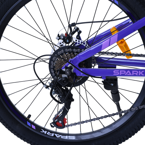 Велосипед SPARK NEO (колеса – 24", алюминиевая рама – 11") темно-фиолетовый с фиолетовым - изображение 5