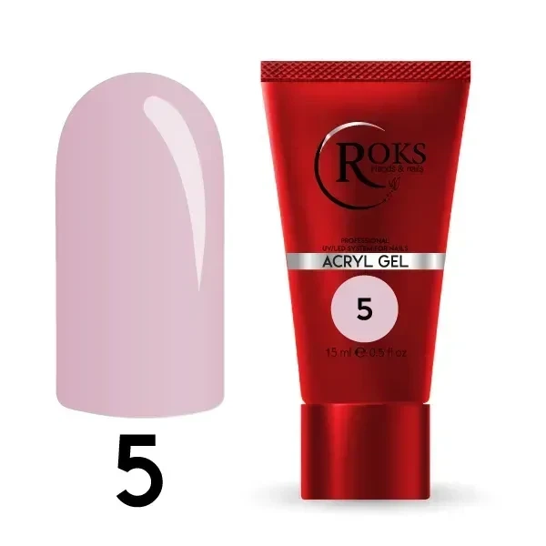 Акрил гель для нігтів ROKS Acryl Gel №05 15 мл - Фото 3 Акрил гель для нігтів ROKS Acryl Gel №05 15 мл - зображення 3