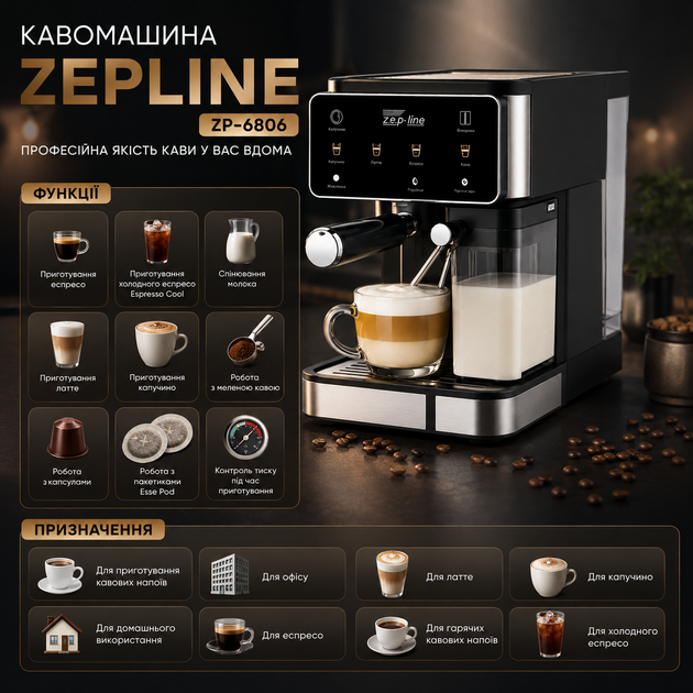 Кофемашина Zepline ZP-6806 - изображение 3