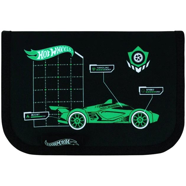 Пенал без наполнения Kite Hot Wheels HW26-621, 1 отделение, 1 отворот - изображение 4