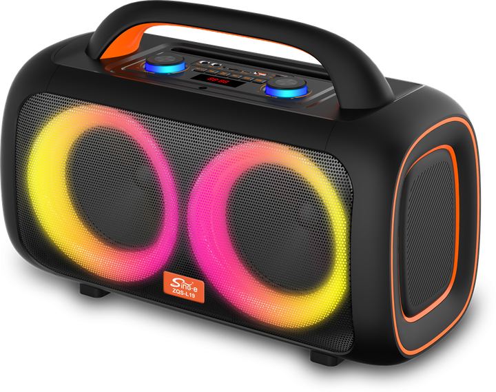 Колонка с микрофонами Sing-e ZQS-L19 караоке колонка портативная Bluetooth колонка 60W беспроводная колонка с микрофонами - изображение 2