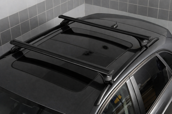 Багажник на інтегровані рейлінги для Toyota Auris Mk Ii; Kombi 2013-2018 Amos Boss Wind Black 1.2 Сріблястий - зображення 2