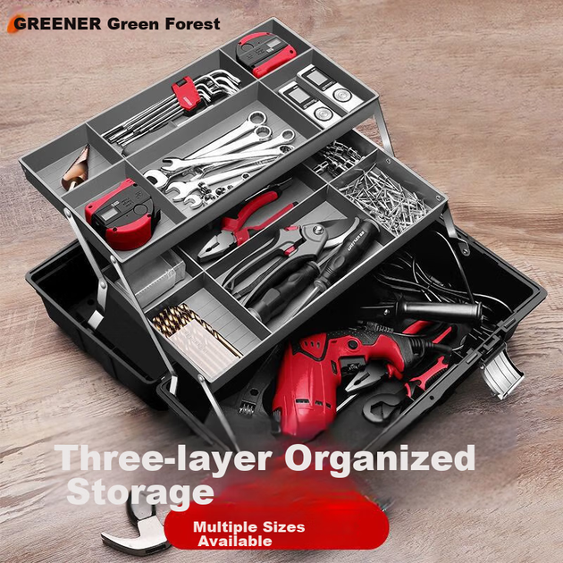 Ящик для инструментов GREENER 17 дюймов многослойный - изображение 4