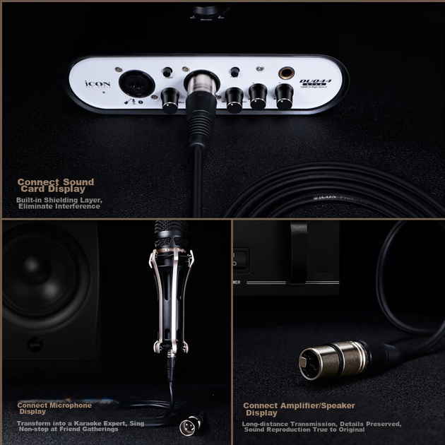 Микрофонный кабель Aiken XLR штекер — XLR гнездо 2 м - Фото 4 Микрофонный кабель Aiken XLR штекер — XLR гнездо 2 м - изображение 4