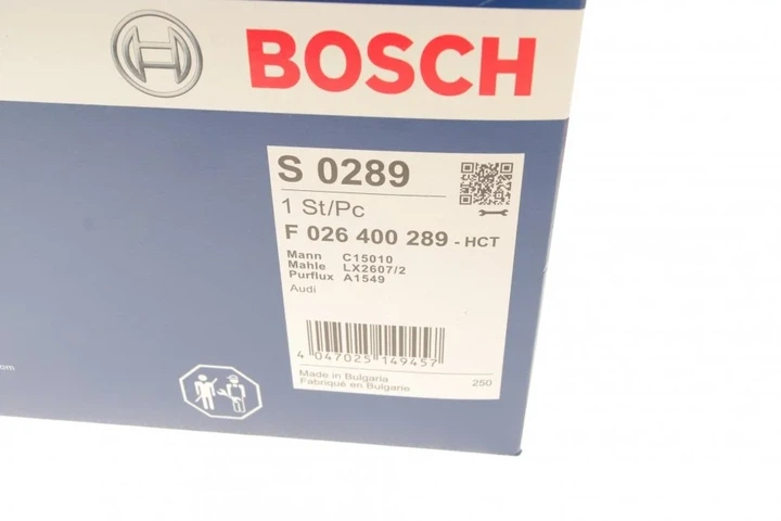 Повітряний фільтр BOSCH F 026400289 Audi A7, A6 4G0133843H, 4G0133843K, L4GD133843A - зображення 5