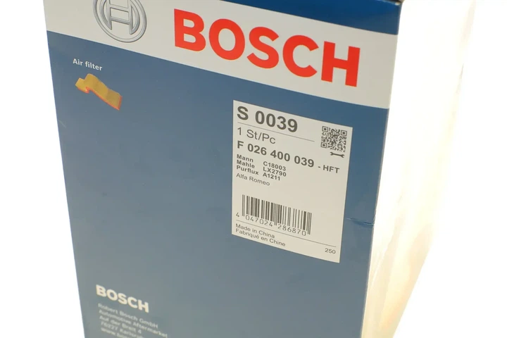 Повітряний фільтр BOSCH F026400039 Alfa Romeo 159, Spider 55183562 - изображение 6