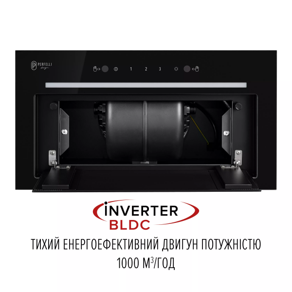 Вытяжка perfelli design filini 5nw nero silenzio - зображення 2