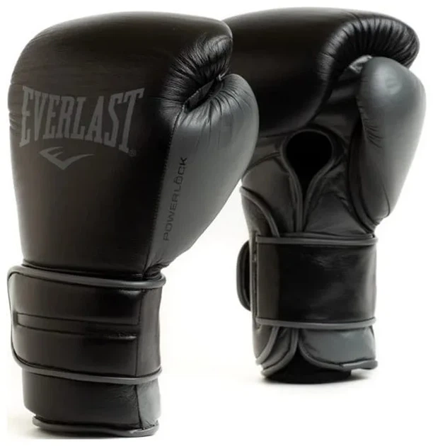 Боксерские перчатки Everlast натуральная кожа 16 унций черные унисекс - Фото 1 Боксерские перчатки Everlast натуральная кожа 16 унций черные унисекс - изображение 1