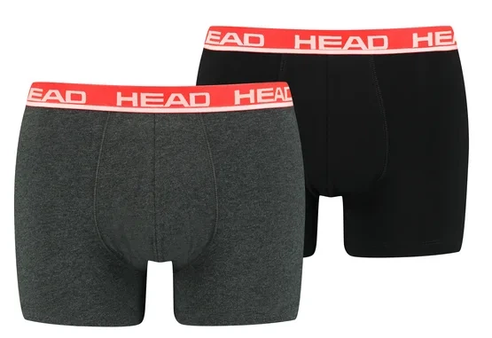 Труси-боксери Head бавовна XL сірий червоний 2 шт - Фото 1 Труси-боксери Head бавовна XL сірий червоний 2 шт - зображення 1
