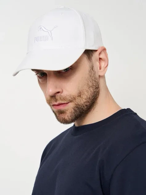 Кепка Puma 100% бавовна OSFA біла унісекс спортивний стиль - зображення 2