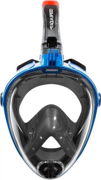 Повнолицьова маска Aqua Speed силікон L/XL чорна синя - Фото 2 Повнолицьова маска Aqua Speed силікон L/XL чорна синя - зображення 2