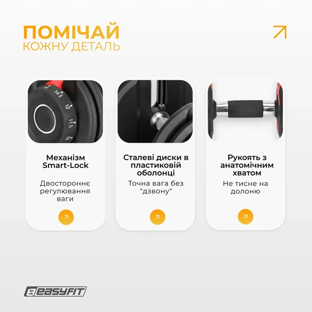 Гантель наборная ProDobro сталь 1,5-16 кг черная - изображение 4