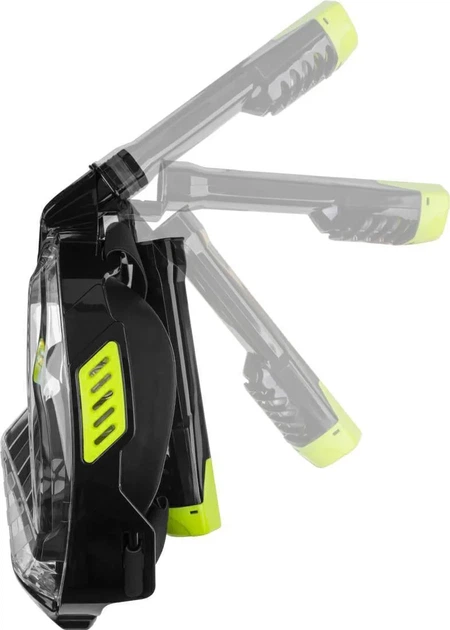 Повнолицьова маска AQUA SPEED силікон S/M чорна жовта - Фото 2 Повнолицьова маска AQUA SPEED силікон S/M чорна жовта - зображення 2