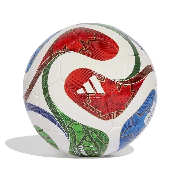 Футбольный мяч Adidas полиуретан 4 белый синий красный зеленый - Фото 2 Футбольный мяч Adidas полиуретан 4 белый синий красный зеленый - изображение 2